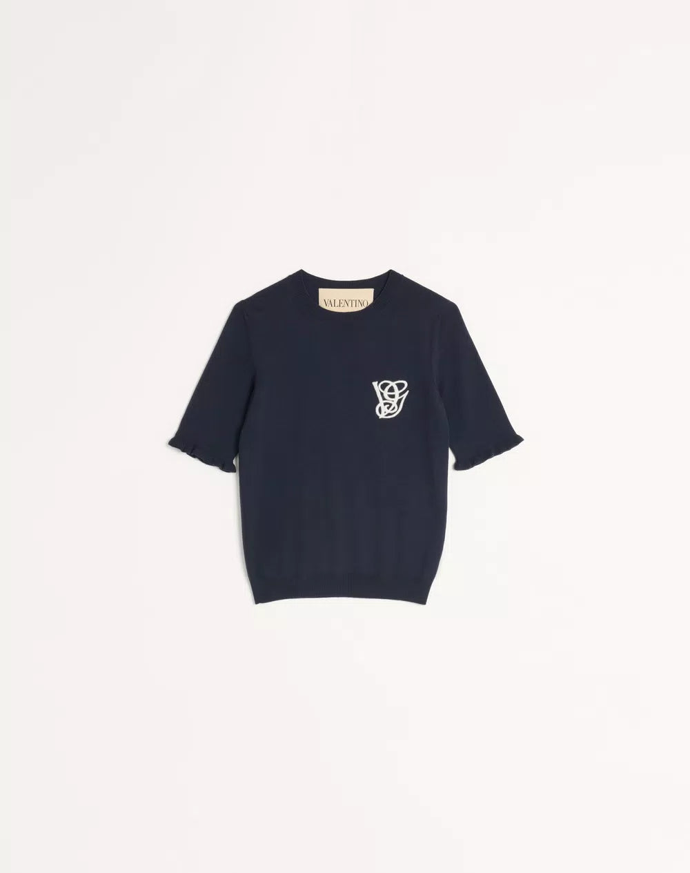 Embroidered Wool Top
