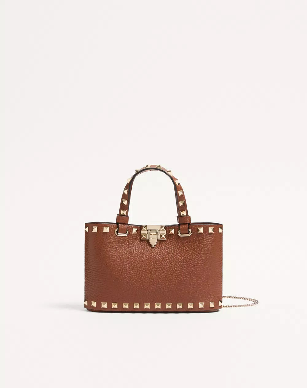 Rockstud Mini Shopping Bag In Grainy Calfskin