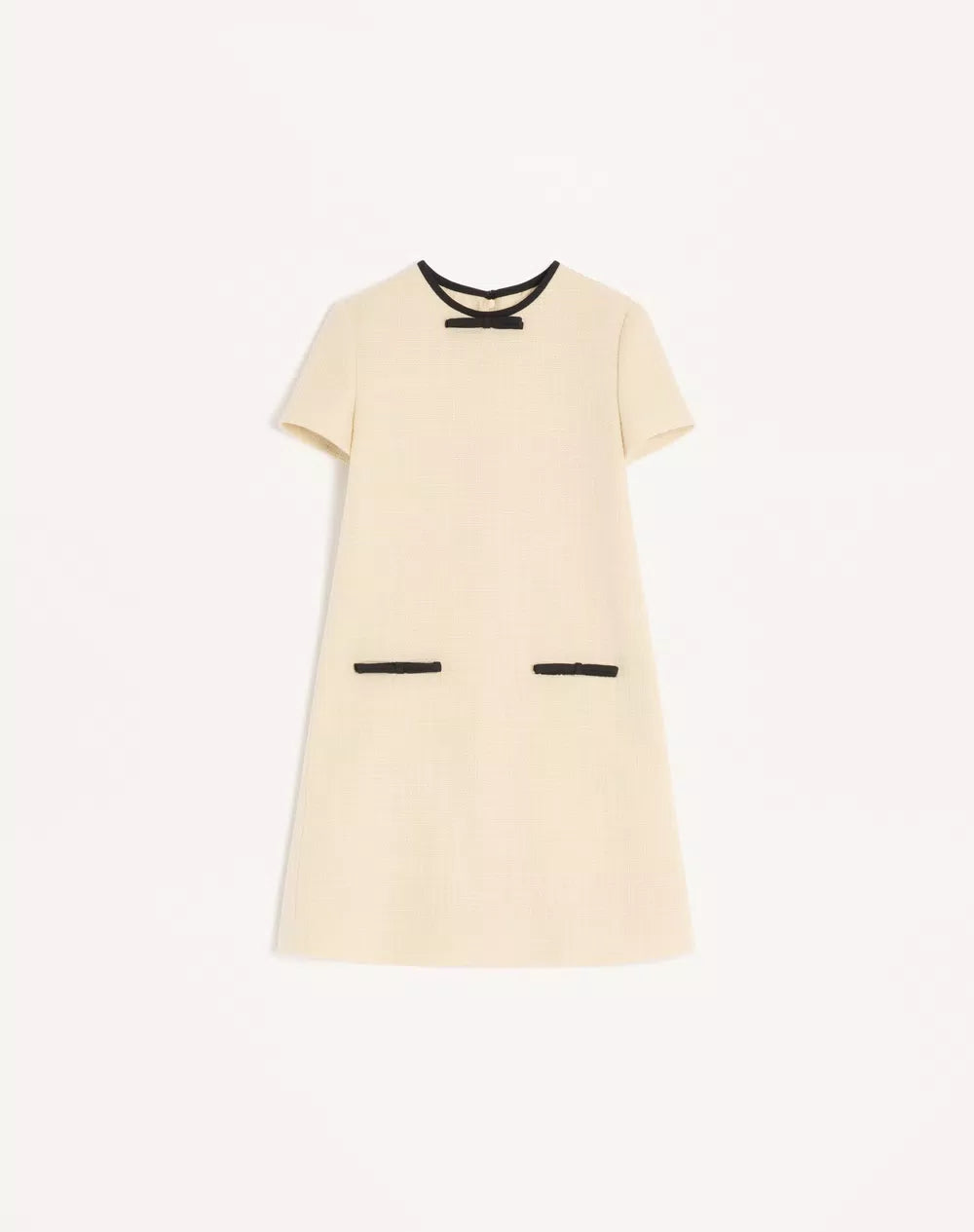 Short Dress In Plain Wool Tweed