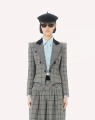 Wool Jacket With Check Pattern