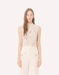 Plus De Pois Crepe De Chine Bubble Top