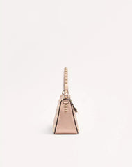 Valentino Garavani Rockstud Small Crossbody Bag In Laminated Grainy Calfskin Leather