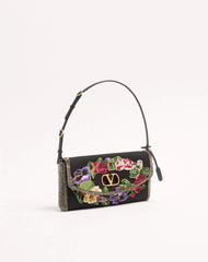 Valentino Garavani Devain Small Embroidered Shoulder Bag