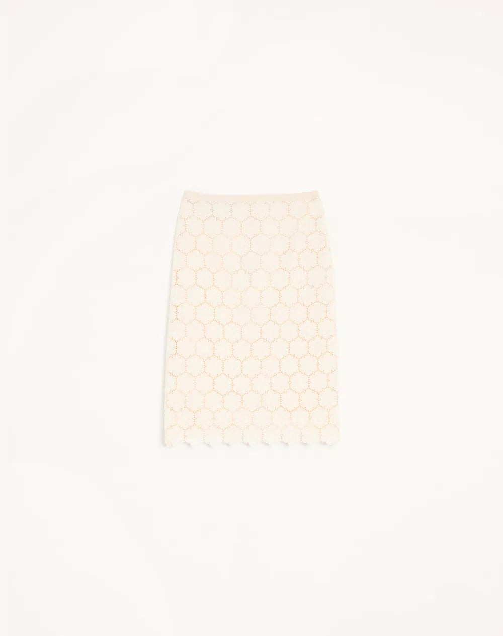 Cotton Skirt With Fleurs Ã Jour