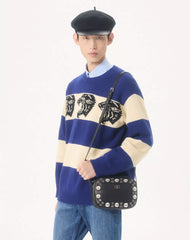 Valentino Wool Jumper With Jacquard Panther Pattern