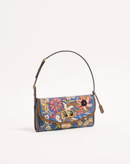 Valentino Garavani Devain Small Shoulder Bag In Embroidered Denim