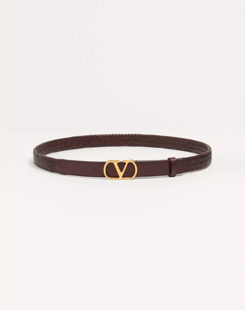 VLogo Signature Braided Calfskin Belt 25 Mm