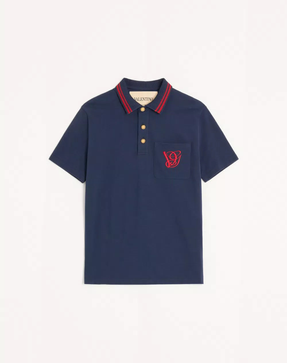 Cotton PiquÃ© Polo Shirt With Vg Embroidery