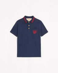 Cotton PiquÃ© Polo Shirt With Vg Embroidery