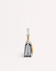 Valentino Garavani LocÃ² Small Shoulder Bag In Laminated Calfskin With Jewel Logo