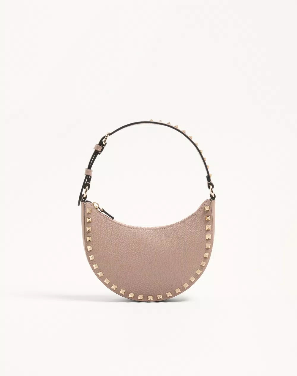 Mini Rockstud Hobo Bag In Grainy Calfskin