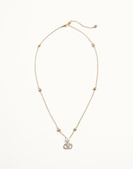 Vlogo Signature Necklace In Metal, Pearl And SwarovskiÂ® Crystals