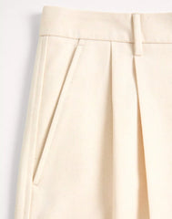 Cotton Canvas Cuffed Bermuda Shorts