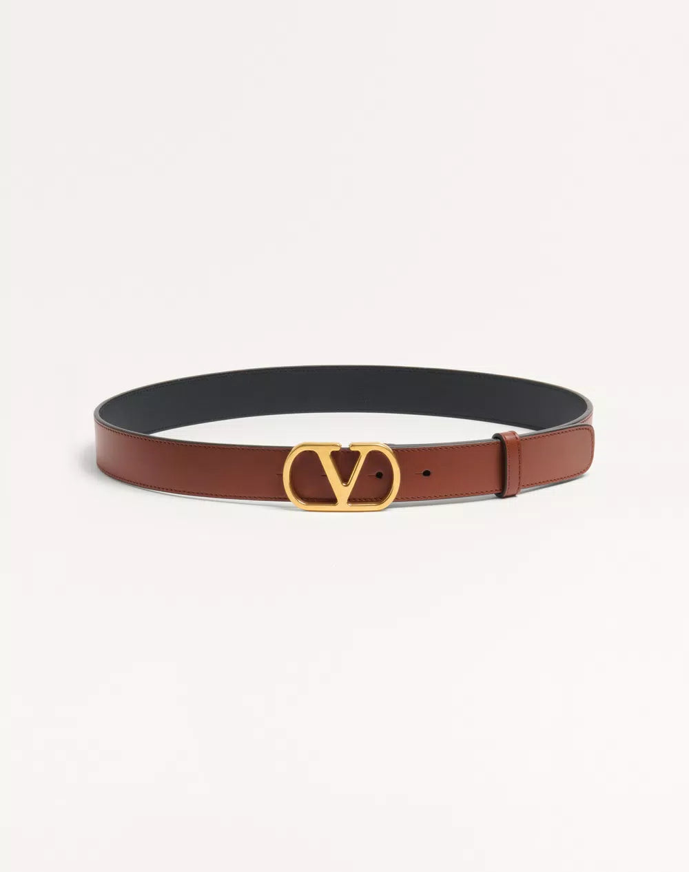 VLogo Signature Belt In Shiny Calfskin 30 Mm