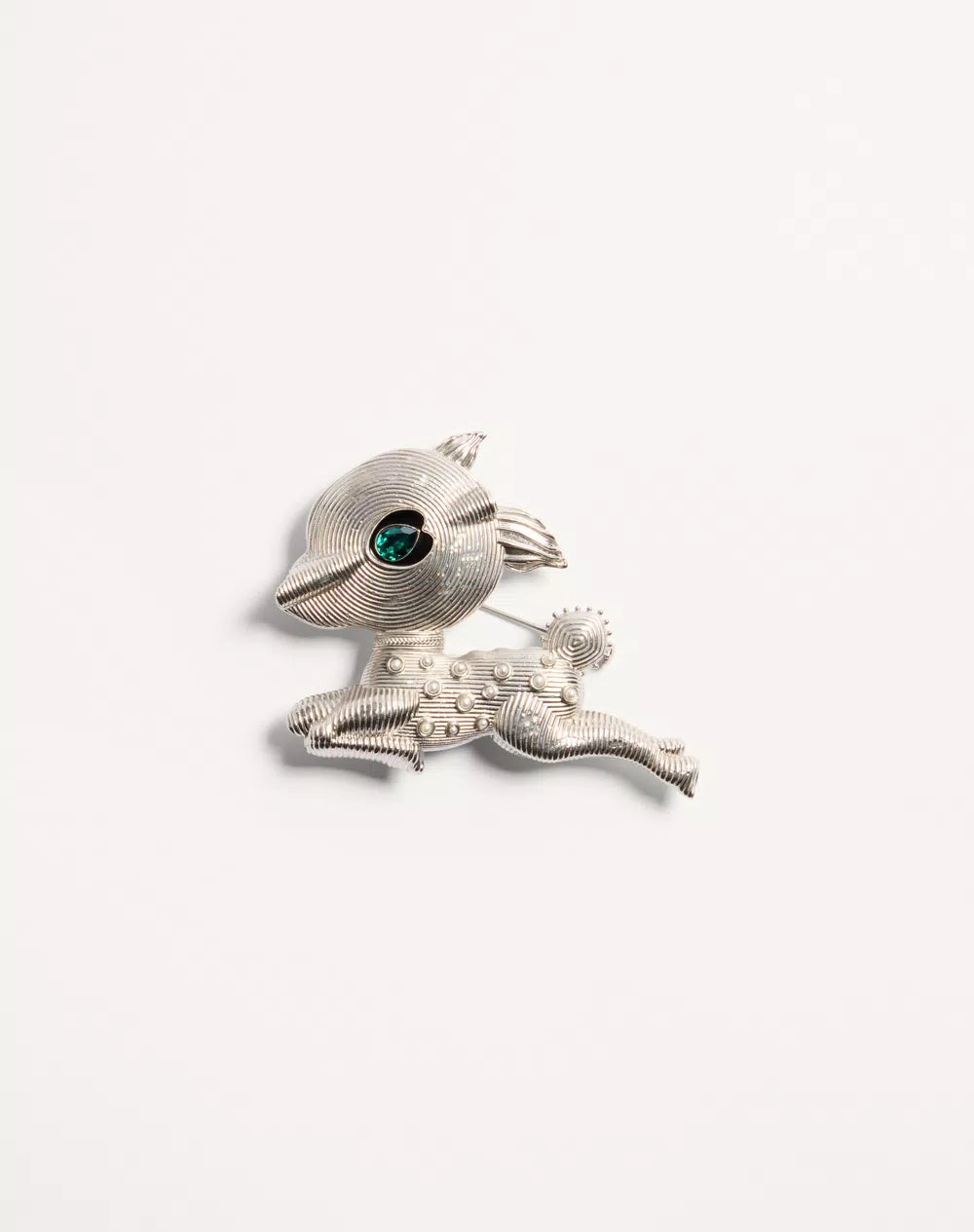 Fil Perdu Metal Brooch With Pearls And SwarovskiÂ® Crystals