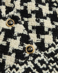 Geometric Tweed Cape