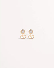 Vlogo Signature Earrings In Metal And SwarovskiÂ® Crystals