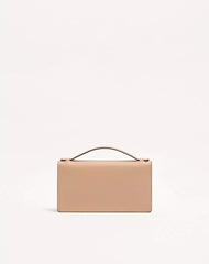 VLogo Signature Grainy Calfskin Wallet With Chain