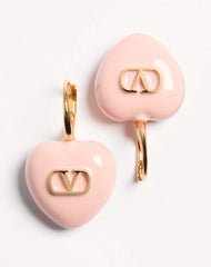 Coeur Royal Metal And Enamel Earrings