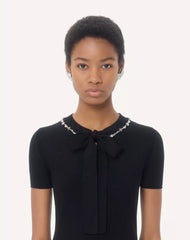 Embroidered Knit Dress