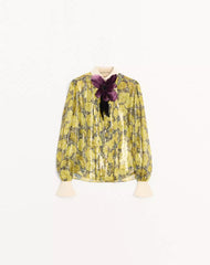 Lurex Shirt With AprÃ¨s L'Hiver Poppies Print