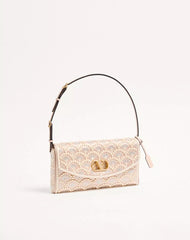 Valentino Garavani Devain Small Shoulder Bag With Pearls And Rhinestones