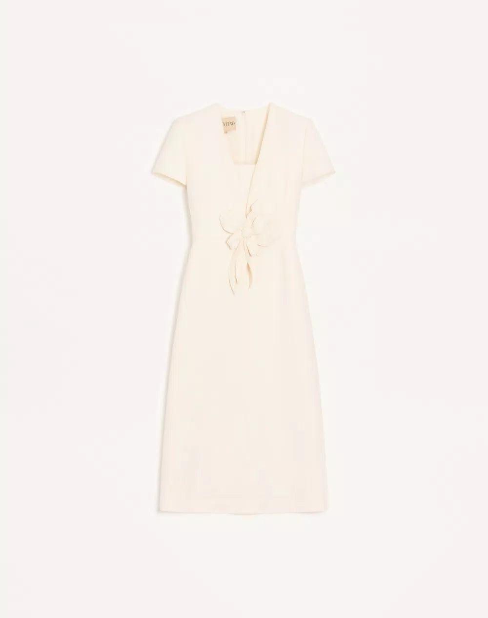 Embroidered Crepe Couture Midi Dress