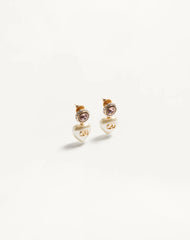 Vlogo Signature Earrings In Metal, Enamel, Pearls And Crystals