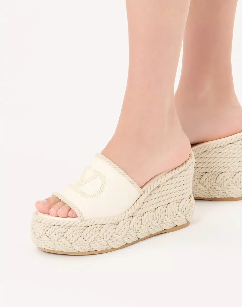 VLogo Torchon Wedge Slide In Nappa 100Mm