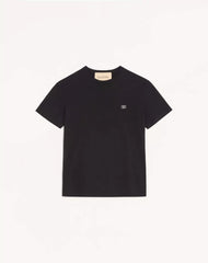 Valentino Cotton T-Shirt With VLogo Embroidery