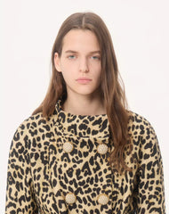 Cloth Coat In Animalier Print