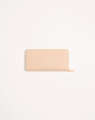 VLogo Signature Zip Wallet In Grainy Calfskin
