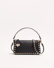 Small Rockstud Grainy Calfskin Crossbody Bag
