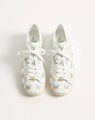 Royco Trainer In Nappa Calfskin With Le Chat De La Maison Pattern