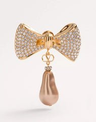 San Fin Metal Earrings With SwarovskiÂ® Crystals And Pearls