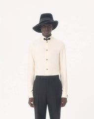 Silk Shantung Shirt With Toggle