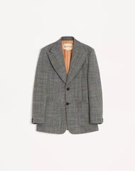 Valentino Single-Breasted MoulinÃ© Wool Jacket