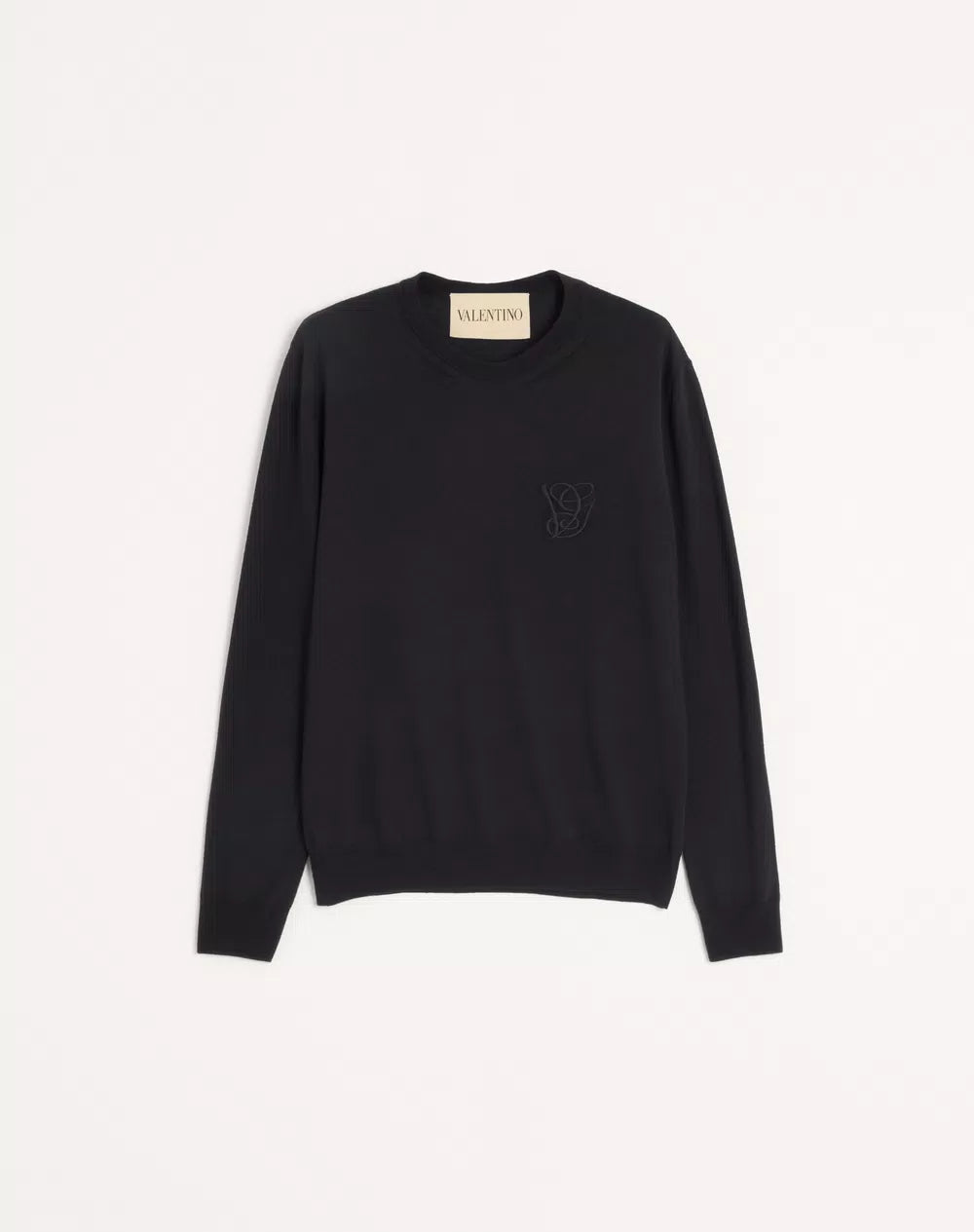 Wool Sweater With Vg Embroidery