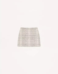 Square Tweed Mini Skirt