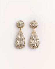 Poetique Des Gouttes Metal And SwarovskiÂ® Crystal Earrings