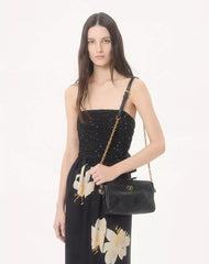 Long Dress In Crepe De Chine Jacquard Apres L'Hiver Lilium