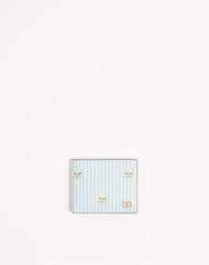 Valentino Garavani VLogo Signature Wallet In Grainy Calfskin With Le Chat De La Maison Print