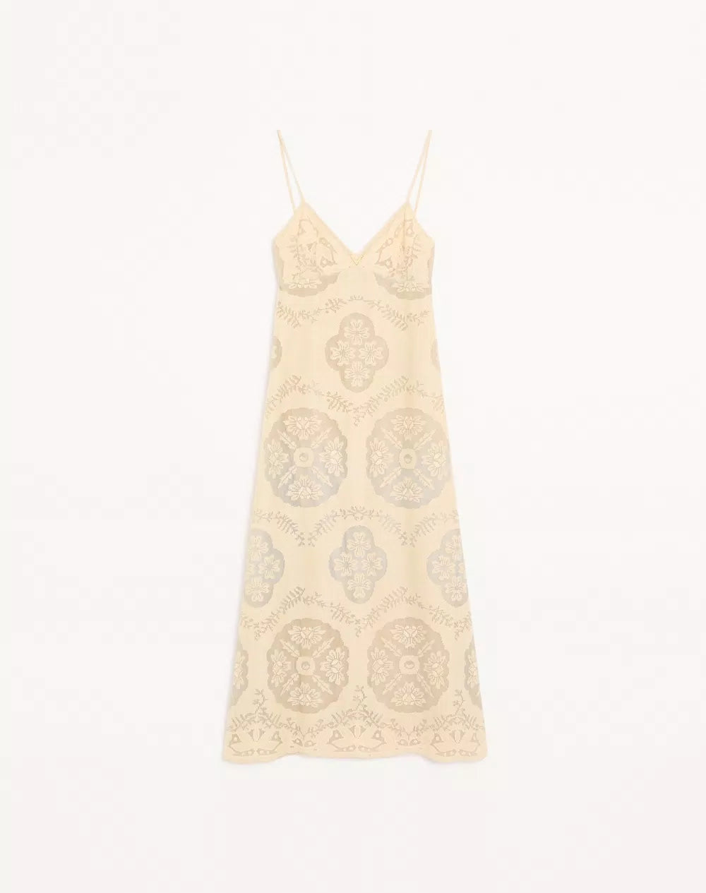 Midi Dress In Floral Stamp Blanket