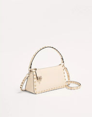 Small Rockstud Grainy Calfskin Crossbody Bag