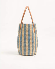 Valentino Garavani Striped Raffia Shopping Bag