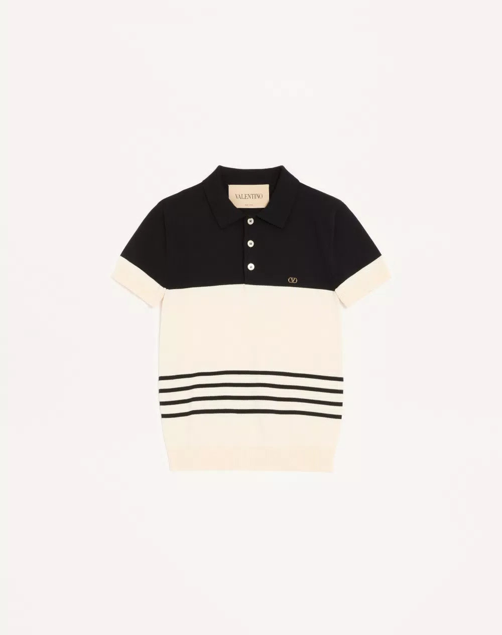 Valentino Wool Polo Shirt With VLogo