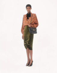 Velvet Midi Skirt