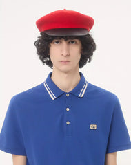 Cotton PiquÃ© Polo Shirt With VLogo Patch