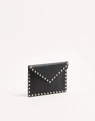 Rockstud Grainy Calfskin Pouch