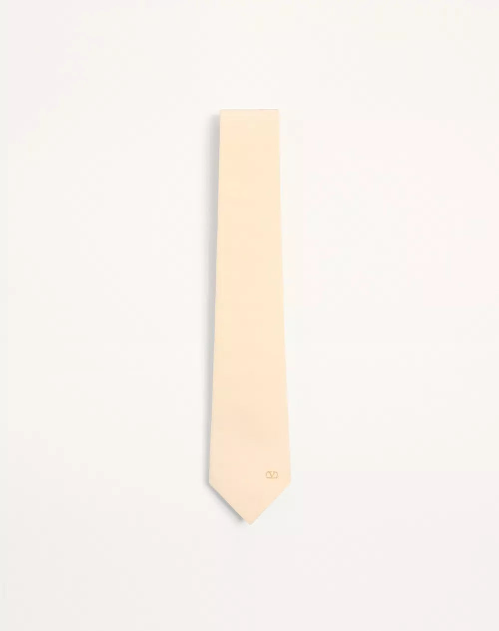 Valentie Silk Tie With VLogo Signature Detail